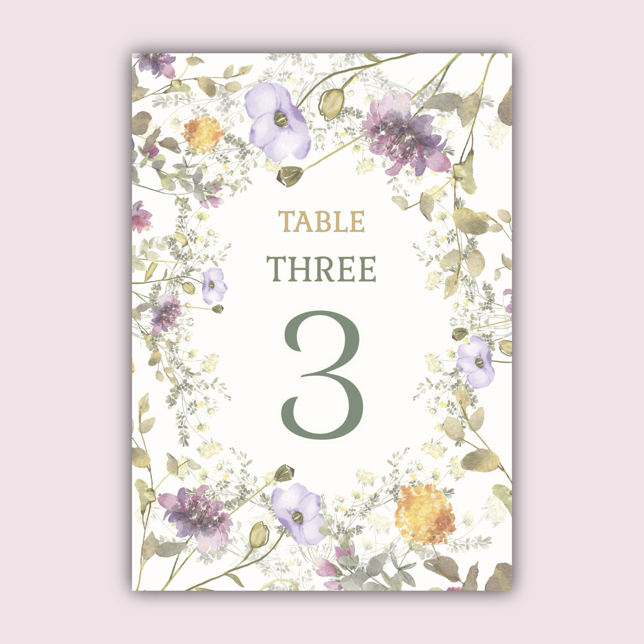 Amber Table Number