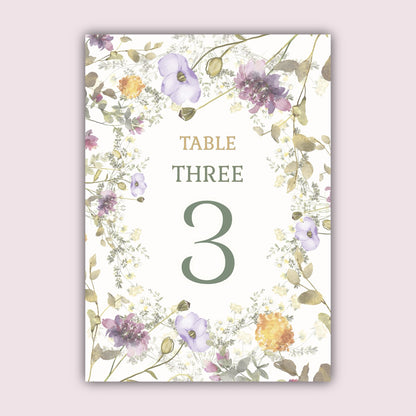 Amber Table Number