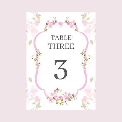 Blossom Table Numbers