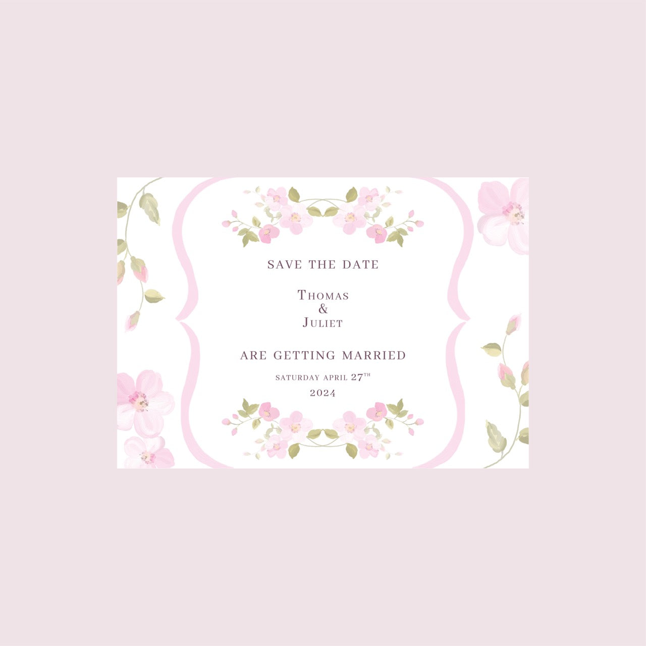 Blossom Save The Date Card