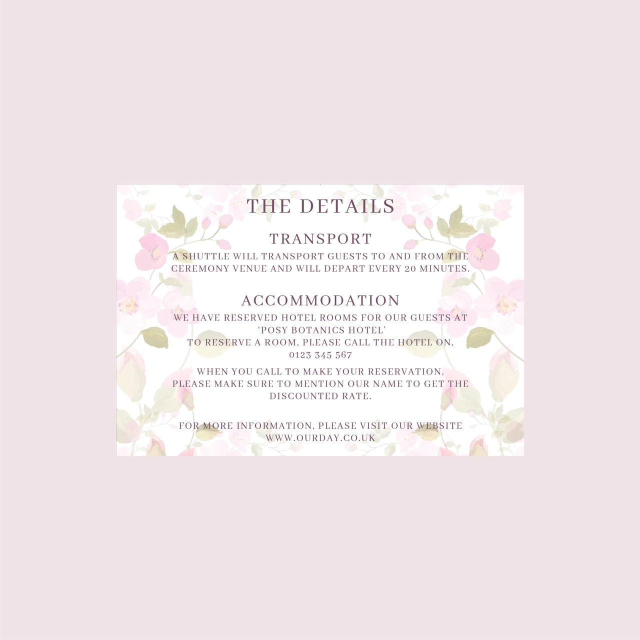 Blossom Save The Date Card