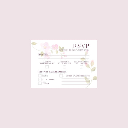 Blossom Save The Date Card